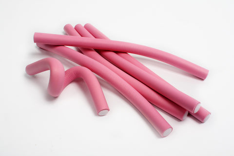 Pink bendy hair rollers